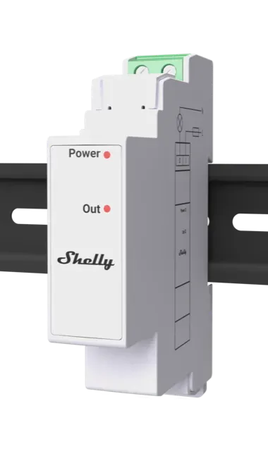 Shelly · Hutschiene Zubehör · „Pro 3EM Switch Add-on“ · Relais · max. 2A · nur für Pro 3EM 120A Shelly · Hutschiene Zubehör · „Pro 3EM Switch Add-on“ · Relais · max. 2A · nur für Pro 3EM 120A
