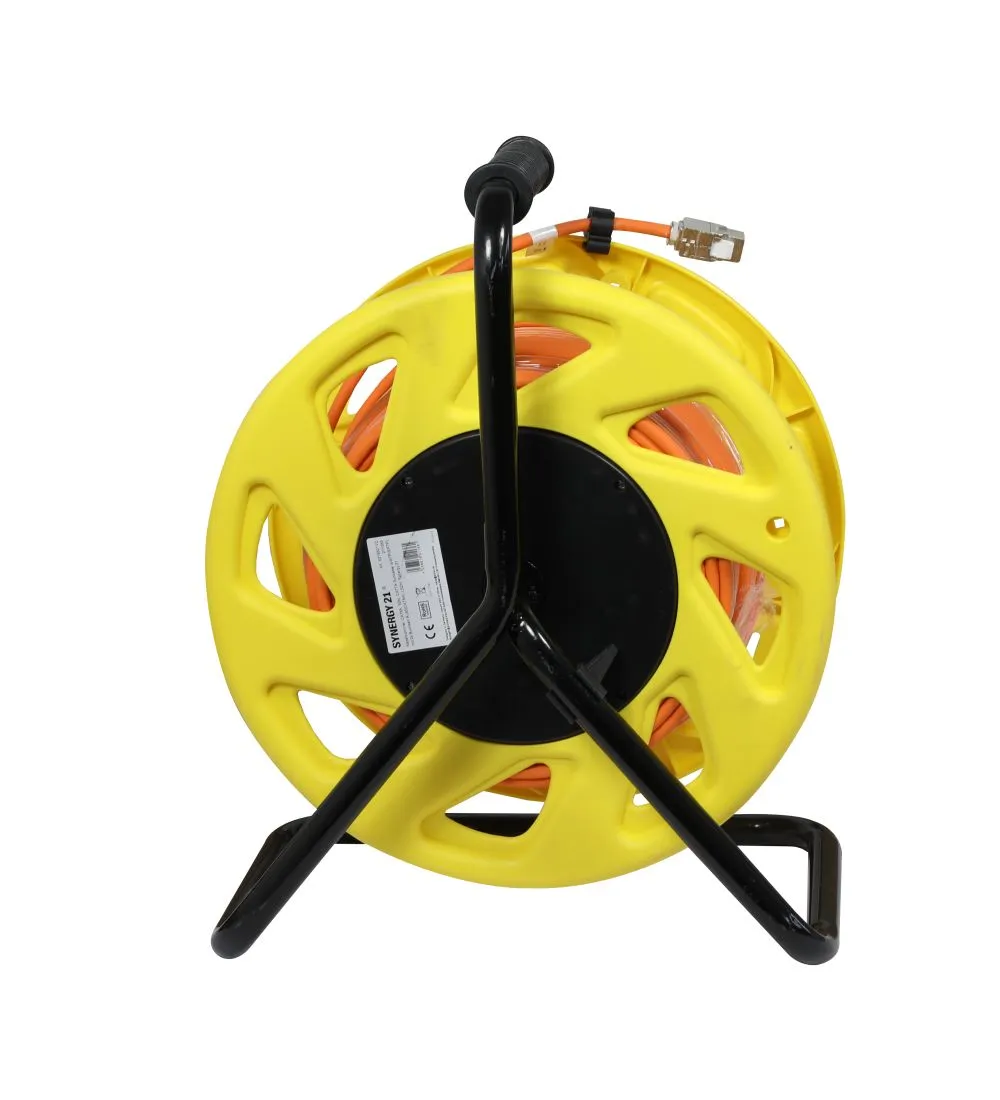 Kabeltrommel, CAT6A, 50m, CAT7A Rohkabel S-STP(S/FTP), mit 2x Buchsen RJ45(CAT6A), LSZH, Synergy 21 – Bild 2