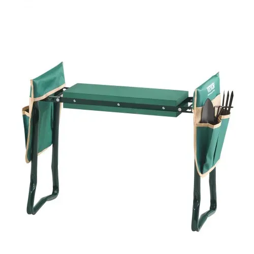VEVOR Kniebank 590x290x490mm, Kniekissen 152 mm Kniepolster, Kniehilfe Gartenarbeit bis 150 kg, klappbarer Gartensitz mit 2 Werkzeugtaschen, Arbeitshocker lindert Knie- und Rückenschmerzen – Bild 8
