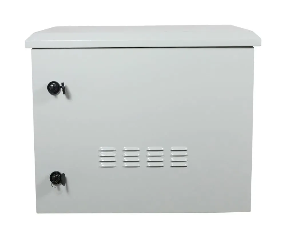 ALLNET 19"Wandgehäuse, 12HE, T488mm, Lichtgrau, IP55, SO-Serie, incl. 2-Fach Lüftereinheit – Bild 2