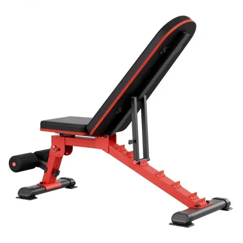 VEVOR Hantelbank Hantelbankpresse (544 kg belastbar) für Ganzkörpertraining, verstellbare Sit-up-Bank für Krafttraining im Heim-Fitnessstudio, Flachbank mit Schnellklapp- und Schnellverstellung – Bild 9