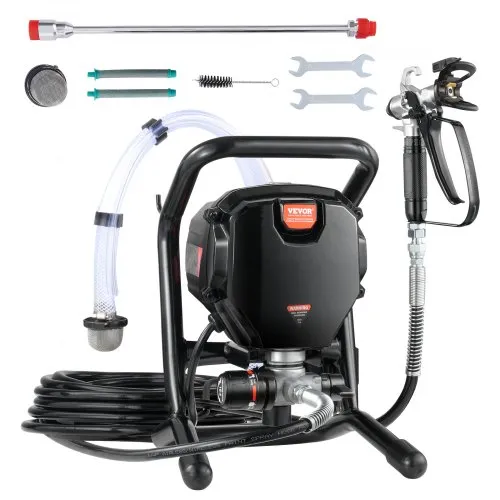 VEVOR Tragbares Airless-Farbspritzgerät, 750 W, 3000 psi, Hocheffizientes Elektrisches Spritzgerät, Farbspritzgeräte Spritzlackiermaschine Hochdruck-Airless-Farbsprühsystem mit 7.6 m Schlauchlänge VEVOR Tragbares Airless-Farbspritzgerät, 750 W, 3000 psi, Hocheffizientes Elektrisches Spritzgerät, Farbspritzgeräte Spritzlackiermaschine Hochdruck-Airless-Farbsprühsystem mit 7.6 m Schlauchlänge