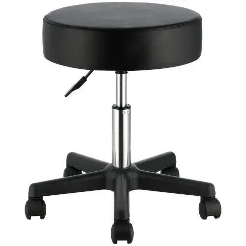 VEVOR Rollhocker mit Rollen, 181 kg Gewichtskapazität, Höhenverstellbar, Hocker mit Ultradickem Sitzkissen, Drehhocker für Salon, Bar, Zuhause, Büro, Medizin, Massage, Schwarz – Bild 8