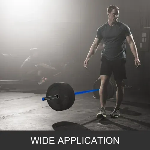 VEVOR 2 m Stange mit Schnallen und Klemmen Barbell 15 kg Olympische Langhantel Heben Fitness Training für Gewichtheben Powerlifting Heben Squat Bankdrücken (Blau) – Bild 6