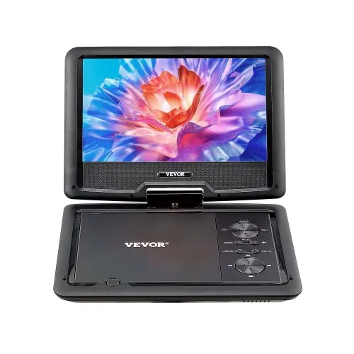 VEVOR tragbarer DVD-Player mit drehbarem HD-Bildschirm (256 mm), eingebauter Akku mit 4 Std. Laufzeit, 2 Lautsprecher, unterstützt Synchronisierung von TV/USB/SD-Karte/CD/DVD, Autoladegerät schwarz VEVOR tragbarer DVD-Player mit drehbarem HD-Bildschirm (256 mm), eingebauter Akku mit 4 Std. Laufzeit, 2 Lautsprecher, unterstützt Synchronisierung von TV/USB/SD-Karte/CD/DVD, Autoladegerät schwarz