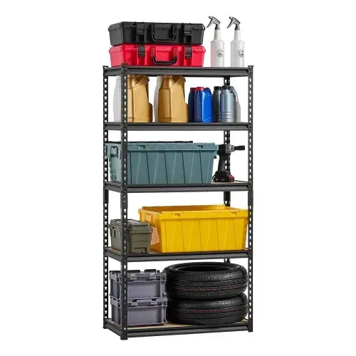 VEVOR Werkstattregal, 907 kg, 5-stufiges Garagen-Lagerregal, 406x813x1596 mm, Steckregal, Schwerlastregal, Metallregale für Garagenregale, Allzweckregal, ideal für Küche, Lager, Keller, schwarz VEVOR Werkstattregal, 907 kg, 5-stufiges Garagen-Lagerregal, 406x813x1596 mm, Steckregal, Schwerlastregal, Metallregale für Garagenregale, Allzweckregal, ideal für Küche, Lager, Keller, schwarz