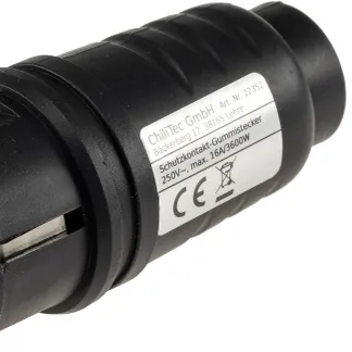 Schutzkontakt-Gummistecker für Außen 250V/16A, IP44 Schutzkontakt-Gummistecker für Außen 250V/16A, IP44