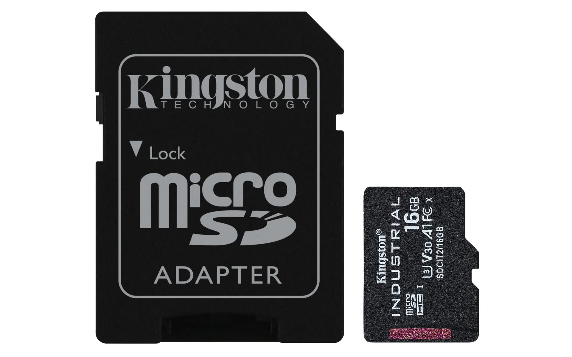 Kingston Technology 16GB microSDHC Industrial C10 A1 pSLC Karte + SD-Adapter Kingston Technology 16GB microSDHC Industrial C10 A1 pSLC Karte + SD-Adapter