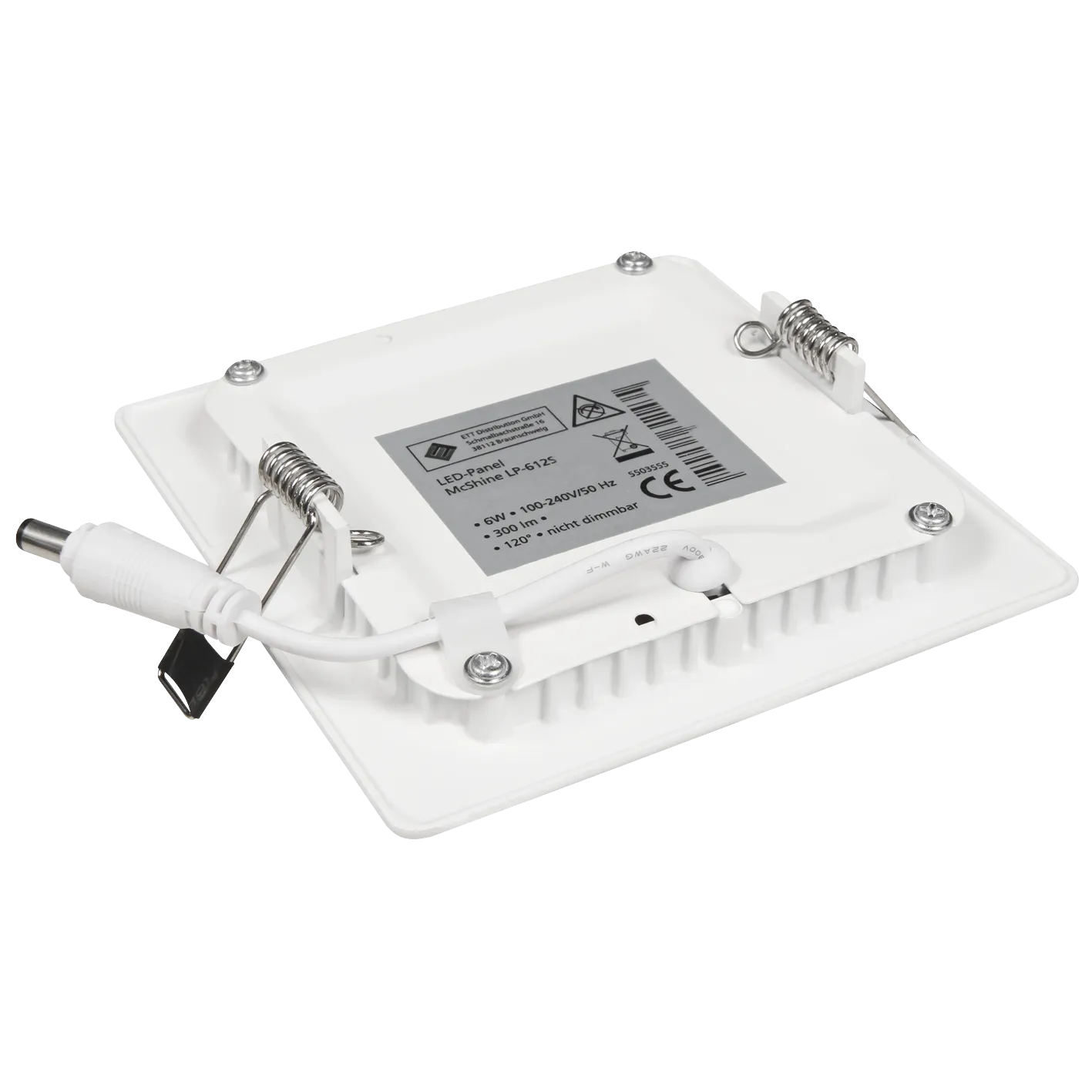 LED-Panel McShine ''LP-612SN'', 6W, 120x120mm, 612 lm, 4000K, neutralweiß – Bild 3