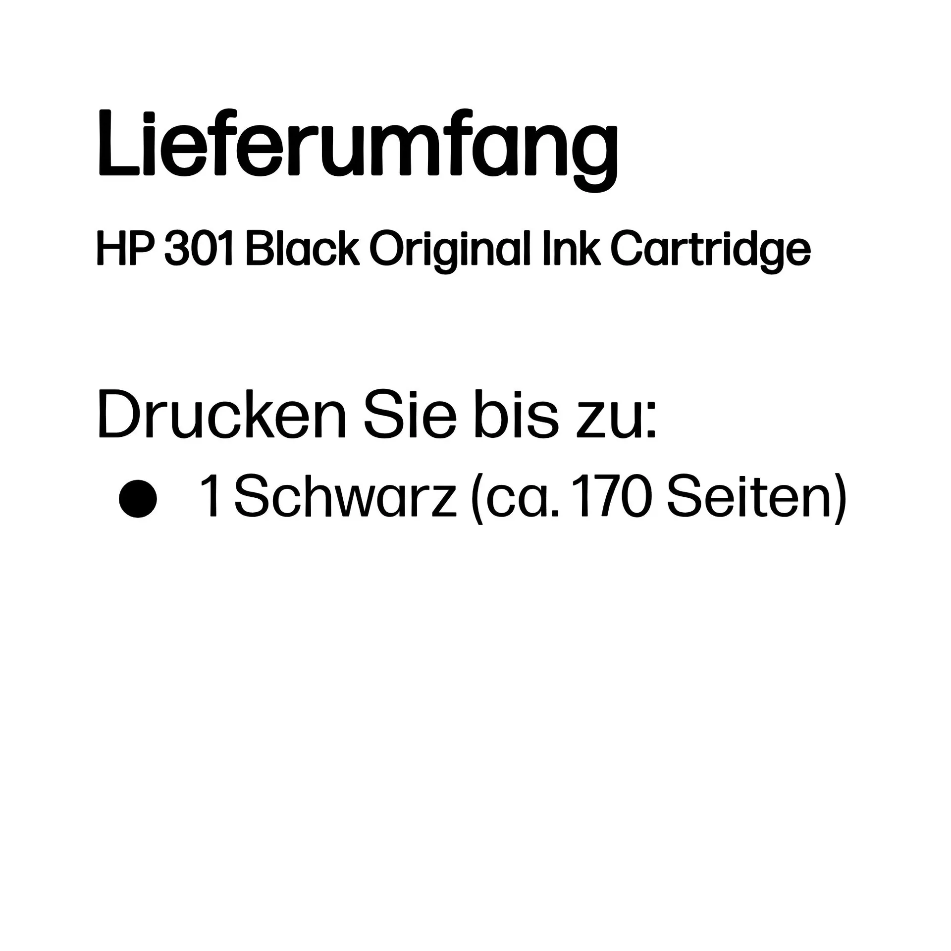 HP 301 Schwarz Original Druckerpatrone – Bild 3