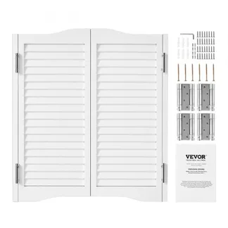 VEVOR Saloontür, 805x28x900 mm, Flügeltür, Schwingtür mit Scharnieren & Beschlagsatz, einfach zu installieren, gewölbte Innenschwingtüren für Cafés, Flur, Küche, Bar, Pub, Eingang, weiß VEVOR Saloontür, 805x28x900 mm, Flügeltür, Schwingtür mit Scharnieren & Beschlagsatz, einfach zu installieren, gewölbte Innenschwingtüren für Cafés, Flur, Küche, Bar, Pub, Eingang, weiß