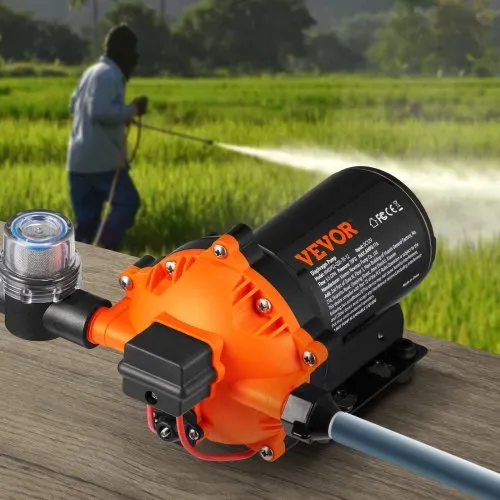 VEVOR Wassermembranpumpe, 12 V DC, 5,5 GPM Durchfluss, 70 PSI Nenndruck (40–100 PSI einstellbar), 1/2 Zoll MNPT selbstansaugende Sprühpumpe mit Druckschalter für Wohnmobil, Camper, Marine, Boot, Rasen, FCC-zertifiziert – Bild 7