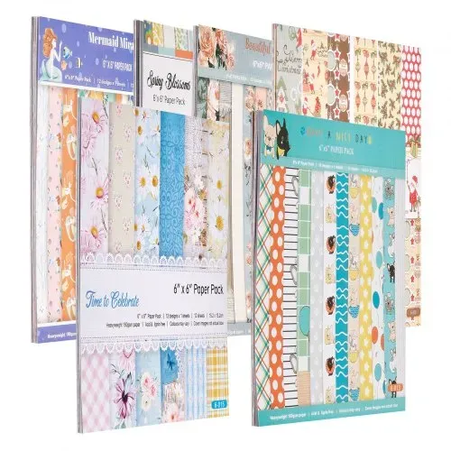 VEVOR Scrapbook-Papier, 72 Blätter 152x152 mm, Gemischtes Bastelpapier für VEVOR Stanz- & Prägemaschinen, Gemustertes Design für Dekorationen, Scrapbooking, Kartenherstellung & DIY-Bastelarbeiten – Bild 8