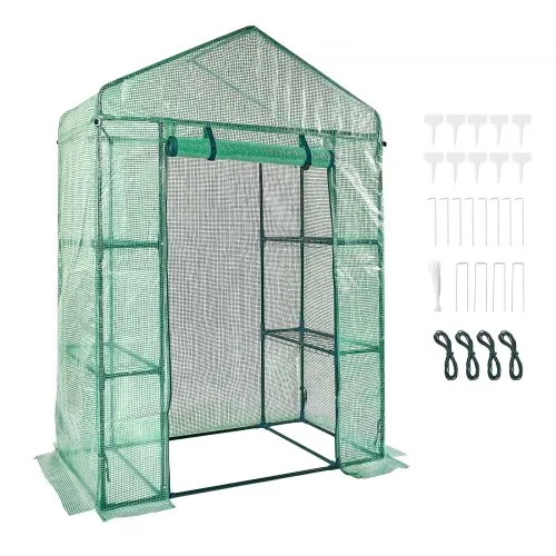 VEVOR Foliengewächshaus 141×74,5x205cm Tomatengewächshaus 15kg Tragfähigkeit Treibhaus Gartenhaus Frühbeet PE-Material Stahlrohr Tomatenhaus Gemüse Gewächshaus mit 4 Regalen Pflanzenhaus VEVOR Foliengewächshaus 141×74,5x205cm Tomatengewächshaus 15kg Tragfähigkeit Treibhaus Gartenhaus Frühbeet PE-Material Stahlrohr Tomatenhaus Gemüse Gewächshaus mit 4 Regalen Pflanzenhaus