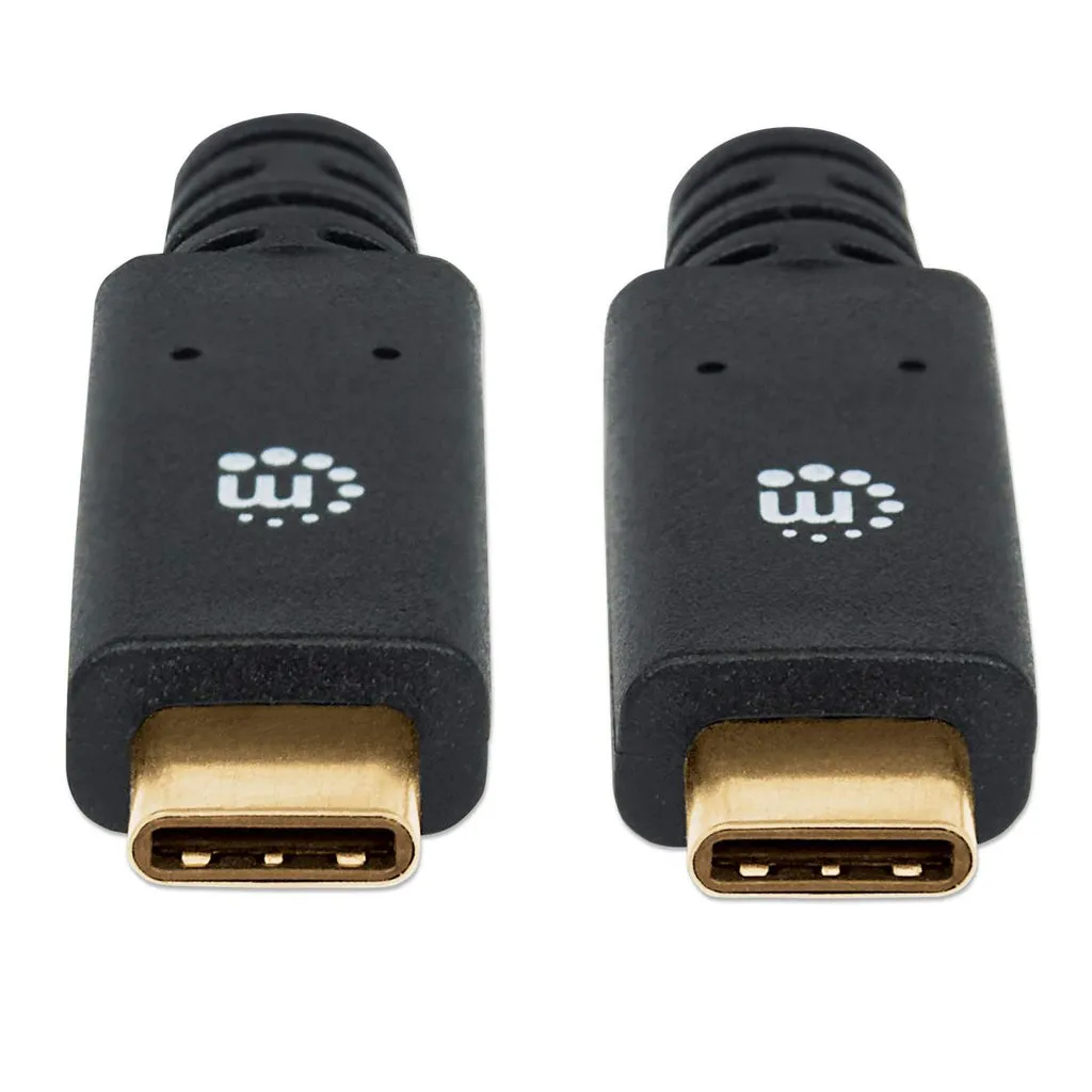 Manhattan USB 3.1 Typ C Gen1-Kabel, Typ C-Stecker auf Typ C-Stecker, 5 Gbit/s, 2 m, schwarz – Bild 3