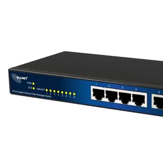 ALLNET Switch smart managed 8 Port Gigabit / 8x LAN / Lüfterlos / „ALL-SG8208M“ ALLNET Switch smart managed 8 Port Gigabit / 8x LAN / Lüfterlos / „ALL-SG8208M“