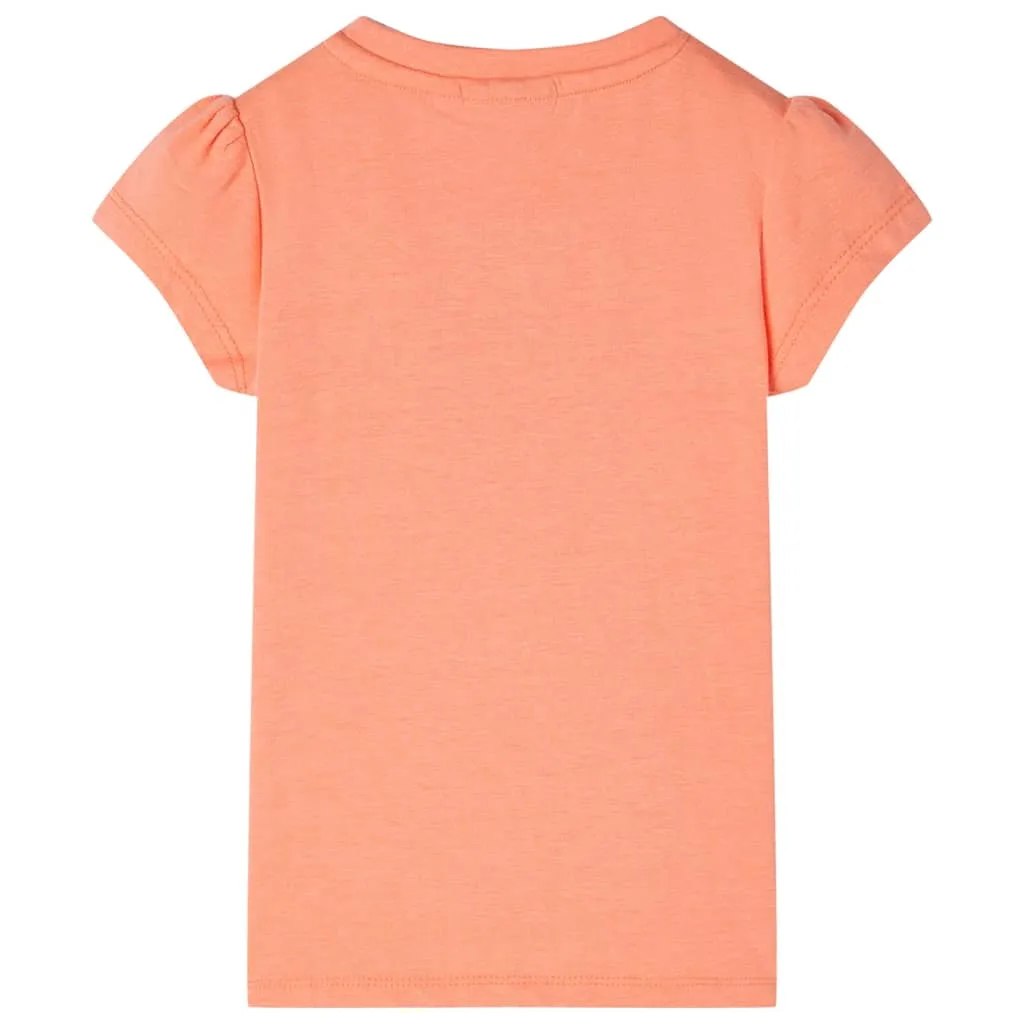 vidaXL Kinder-T-Shirt mit Flügelärmeln Neonorange 128 – Bild 2