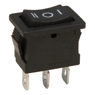 Wippenschalter McPower, 3-polig, schwarze Wippe, AC 250V/6A Wippenschalter McPower, 3-polig, schwarze Wippe, AC 250V/6A