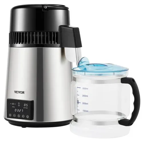 VEVOR Wasserdestillierer Destilliergerät 750 W 1 L/Std. Wasserdestilliergerät, Destillationsapparatur Wasserdestilliermaschine 180 x 190 mm Edelstahl Wasserherstellungsmaschine Wasser Distiller – Bild 9