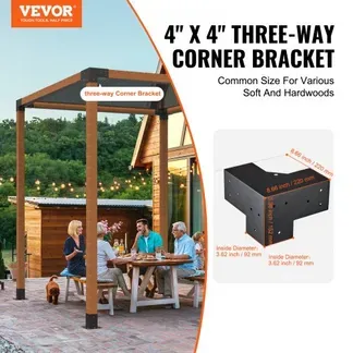 VEVOR 4er-Set Pfostenverbinder 10 x 10 cm (Innengröße 91,44 x 91,44 mm) Pfostenecke Pergola Eckverbinder Holzverbinder 90°-Stiefelstruktur Eckhalterung Holzbalken Pavillon Halterungs Set VEVOR 4er-Set Pfostenverbinder 10 x 10 cm (Innengröße 91,44 x 91,44 mm) Pfostenecke Pergola Eckverbinder Holzverbinder 90°-Stiefelstruktur Eckhalterung Holzbalken Pavillon Halterungs Set
