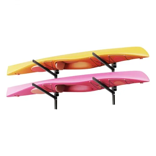 VEVOR Kajak-Aufbewahrungsregal Wandhalterung für 2 Kajaks/Kanus/Surfbretter/Paddleboards/Kleine Boote, Kajakständer mit 90,7 kg Tragkraft, Einstellbarer Kajakhalterung Lagergestell für Garage Steg VEVOR Kajak-Aufbewahrungsregal Wandhalterung für 2 Kajaks/Kanus/Surfbretter/Paddleboards/Kleine Boote, Kajakständer mit 90,7 kg Tragkraft, Einstellbarer Kajakhalterung Lagergestell für Garage Steg