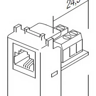 TEM Serie Modul Steckdosen SOCKET TEL LTRJ11 6/4 1M PW TEM Serie Modul Steckdosen SOCKET TEL LTRJ11 6/4 1M PW
