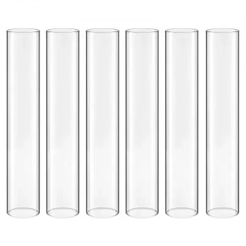 VEVOR 24 Stk. Glaszylinder für Kerzen Set, Hurricane Kerzengläser 65x350mm, Kerzenschirme aus Borosilikatglas, Bodenlose Kerzenschatten, Windfeste Kerzenhalterhülle für Hochzeit Weihnachten Party Deko – Bild 8