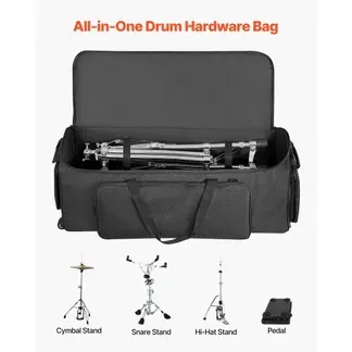 VEVOR Schlagzeugtasche, Drummer Hardware Bag, 1020x470x330 mm, mit verstellbaren Schulterriemen, Rollen & 4 Außentaschen, wasserabweisend & gepolstert, sicherer Transport von Equipment & Instrumente VEVOR Schlagzeugtasche, Drummer Hardware Bag, 1020x470x330 mm, mit verstellbaren Schulterriemen, Rollen & 4 Außentaschen, wasserabweisend & gepolstert, sicherer Transport von Equipment & Instrumente