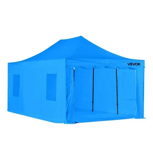 VEVOR tragbares Lackierkabinenzelt (587x398x178 cm) Sprühfarbenzelt für Sprühmalerei, wasserfeste & faltbare Farbkabine mit 4 Netz-Seitenfenstern für Autoteile Möbel Motorräder Sprühschutz blau – Bild 8