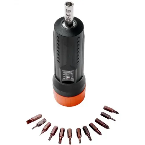 VEVOR 1/4-Zoll-Antriebs-Drehmomentschraubendreher-Schlüsselsatz, 1,13–7,91 Nm Drehmoment-Einstellbereich, 1 in-lb-Schritte Drehmomentschraubendreher, Schraubendreher-Bohrer-Set mit Sichtfenster – Bild 10