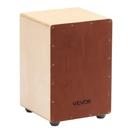 VEVOR Cajon, Kistentrommel, mit internen Snare-Drähten, kompakte & leichte Drum-Box aus Holz, Trommel-Musikinstrument mit Silikonfüßen, abgerundeten Kanten, für Anfänger & Profis, 255x255x380 mm – Bild 8