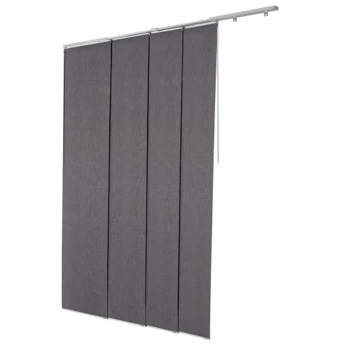 VEVOR Flächenvorhänge, ausziehbare Schiene von 116 cm bis 218 cm (B), zuschneidbare Flächenvorhänge bis 243 cm (H), Verdunkelungs-Schiebegardinen für Schiebetüren Terrassentüren Dunkelgrau – Bild 10