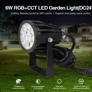 MiBoxer FUTC08 LED Garten Lampe 6W RGB-WW (RGB-CCT) mit Funk und WLAN IP65 DC24V MiBoxer FUTC08 LED Garten Lampe 6W RGB-WW (RGB-CCT) mit Funk und WLAN IP65 DC24V