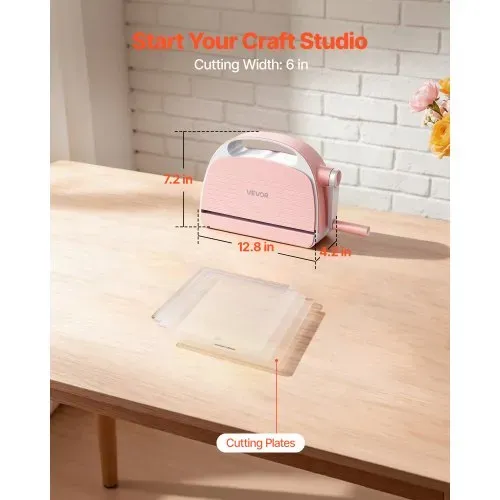 VEVOR Manuelle Stanz- & Prägemaschine, 152 mm Schnittbreite, Tragbare Stanzmaschine mit Stanzplatten, Ergonomischer Griff, für Kunsthandwerk, Scrapbooking, Kartenherstellung & Bastelarbeiten VEVOR Manuelle Stanz- & Prägemaschine, 152 mm Schnittbreite, Tragbare Stanzmaschine mit Stanzplatten, Ergonomischer Griff, für Kunsthandwerk, Scrapbooking, Kartenherstellung & Bastelarbeiten