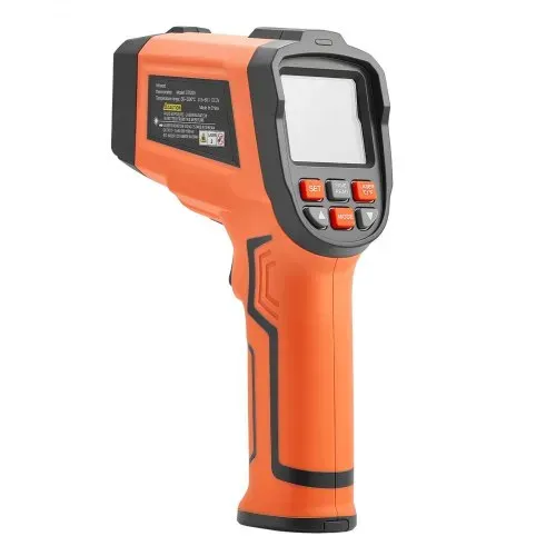 VEVOR Infrarot Thermometer -30℃~1200℃, Digitales IR-Temperaturmessgerät mit LCD-Beleuchtung Typ-K-Thermoelement & Dual-Laser, Berührungslose Temperaturpistole für Kochen Industrie (Nicht für Menschen) – Bild 8
