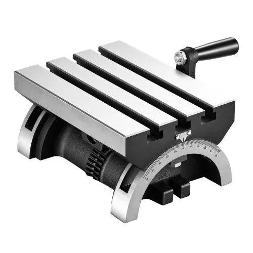VEVOR Winkeltisch Schwenkbar 178x127 mm 0-45° Links & Rechts Verstellbar, Frästisch zur Verwendung auf Fräsmaschinen & Bohrmaschinen, Gusseisen Konstruktion, 3 T-Nuten, Skala mit 1-Grad-Schritten – Bild 10