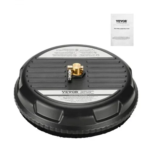 VEVOR 385 mm Hochdruckreiniger-Oberflächenreiniger, Flächenreiniger-Aufsatz aus Kunststoff auf Rädern, 276 Bar max. 0,635 cm Anschlussstück, 2 Sprühdüsen für Beton, Gehweg, schwarz – Bild 7