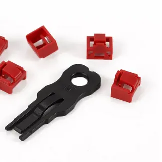 TP-Stecker TP/RJ45 Blocker Rot 10er Pack mit 1x Sicherheitsschlüssel, Staubschutzkappe, Netzwerk-Schutzschloss, Portblocker, TP-Stecker TP/RJ45 Blocker Rot 10er Pack mit 1x Sicherheitsschlüssel, Staubschutzkappe, Netzwerk-Schutzschloss, Portblocker,