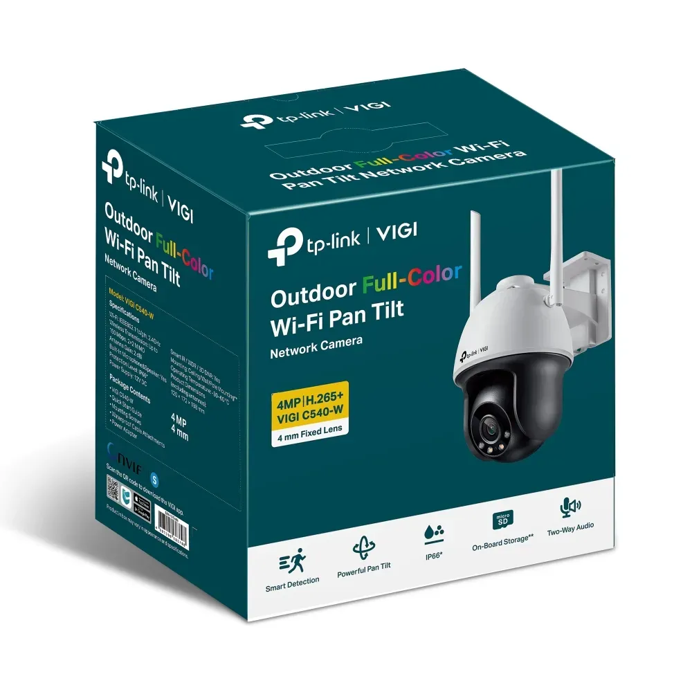 VIGI by tp-link 4MP Full-Color Wi-Fi Pan/Tilt Network Camera - VIGI C540-W(4mm) – Bild 8
