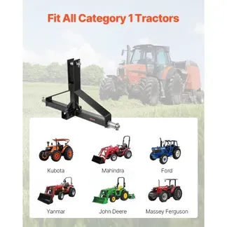 VEVOR 3-Punkt-Anhängerkupplung 660x165x450mm, Dreipunktaufnahme für Traktor der Kategorie 1360kg Kapazität, Anhängerkupplungsadapter, kompatibel mit Kubota, Mahindra, Ford, Yanmar, John Deere VEVOR 3-Punkt-Anhängerkupplung 660x165x450mm, Dreipunktaufnahme für Traktor der Kategorie 1360kg Kapazität, Anhängerkupplungsadapter, kompatibel mit Kubota, Mahindra, Ford, Yanmar, John Deere