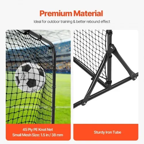 VEVOR Fußball-Rebound-Netz 6 x 4 Fuß tragbares Trainingsgeschenk, doppelseitiges Rebound-Netz, Fußball-Trainingsgerät Hilfsmittel und Ausrüstung für alle Altersgruppen Kick-Back Rebounder – Bild 2