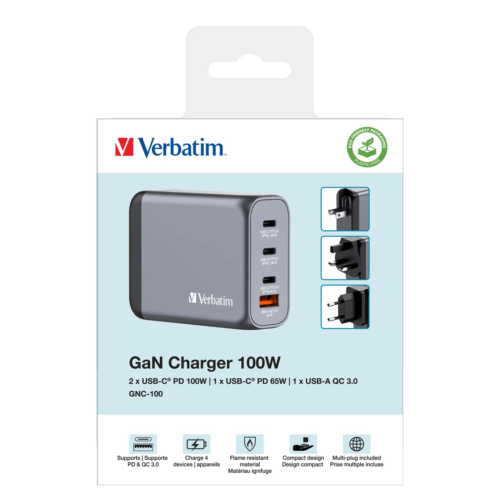 Verbatim GNC-100 Universal Schwarz, Grau AC Schnellladung Drinnen – Bild 7