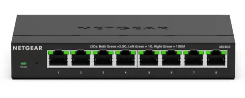 NETGEAR MS308 Unmanaged 2.5G Ethernet (100/1000/2500) Schwarz – Bild 2