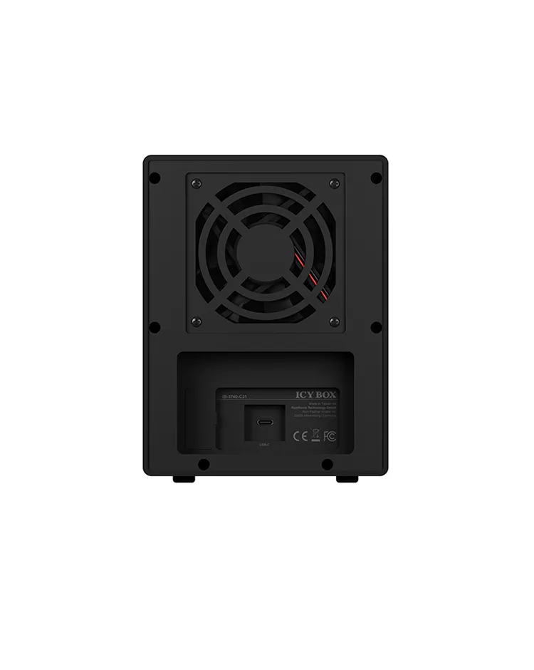 ICY BOX IB-3740-C31, Externes 4-fach Single Mode System für 3,5" SATA I/II/III Festplatten, USB 3.1 Gen2, Type-C Host – Bild 5