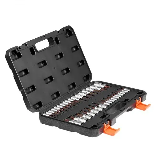 VEVOR Torx Bohrer Steckschlüsselsatz 34-tlg, massiver Stern & manipulationssicher T6-T70, S2-Legierungsstahl & Cr-V-Stahl, 1/4 & 3/8 & 1/2 Zoll Antriebe, mit Aufbewahrungskoffer, für Handbenutzung – Bild 9