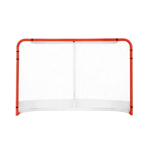 VEVOR Hockeytor Streethockeynetz, Straßenhockey-Tor Hockeynetz, 183 x 64 x 122 cm Hockey-Trainingstor-Set, offizielles Profi Indoor/Outdoor-Hockeytor aus Stahlrohren mit Netz, weiß/rot, Training – Bild 8