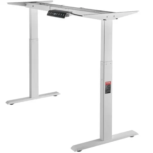 VEVOR Schreibtisch Gestell mit Doppelmotor, einstellbare Höhe 70-117 cm und Länge 110-178 cm, elektrisch verstellbares Tischgestell, ergonomische DIY-Arbeitsplatzbasis (nur weißer Rahmen) – Bild 10