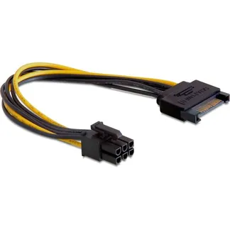 Strom-Adapterkabel 15 Pin SATA > 6 Pin PCIe Strom-Adapterkabel 15 Pin SATA > 6 Pin PCIe