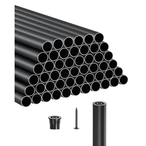 VEVOR Geländerstab, 51er-Set, φ19×914 mm Aluminium-Treppenbaluster, Zierstab, runder Stab, Hohldeckgeländer mit Geländerkappen und Schrauben für Treppen, Veranda, Terrasse, Zaun, schwarz VEVOR Geländerstab, 51er-Set, φ19×914 mm Aluminium-Treppenbaluster, Zierstab, runder Stab, Hohldeckgeländer mit Geländerkappen und Schrauben für Treppen, Veranda, Terrasse, Zaun, schwarz