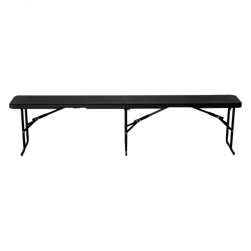 VEVOR tragbare Mannschaftsbank Sitzbank Campingbank 182cm, Klappbank für Picknicks Partys Camping Essen, Bierbank aus HDPE (150 kg belastbar pro Sitz) 2-tlg. Partybank mit 2 Tragetaschen, Schwarz – Bild 9